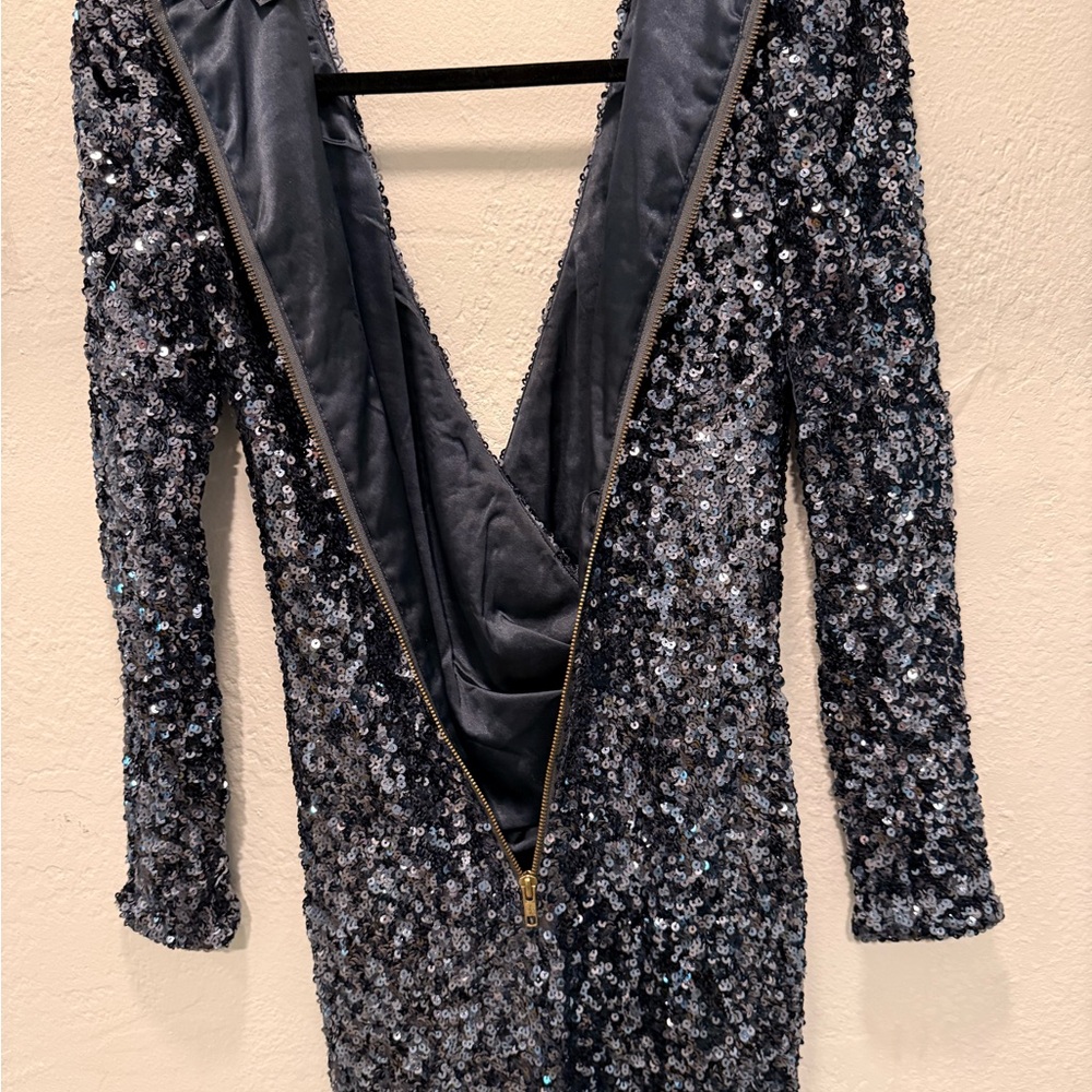 RARE French Connection Midnight Navy Sequin Mini/Collectors Piece/size 2(4) - Picture 8 of 8